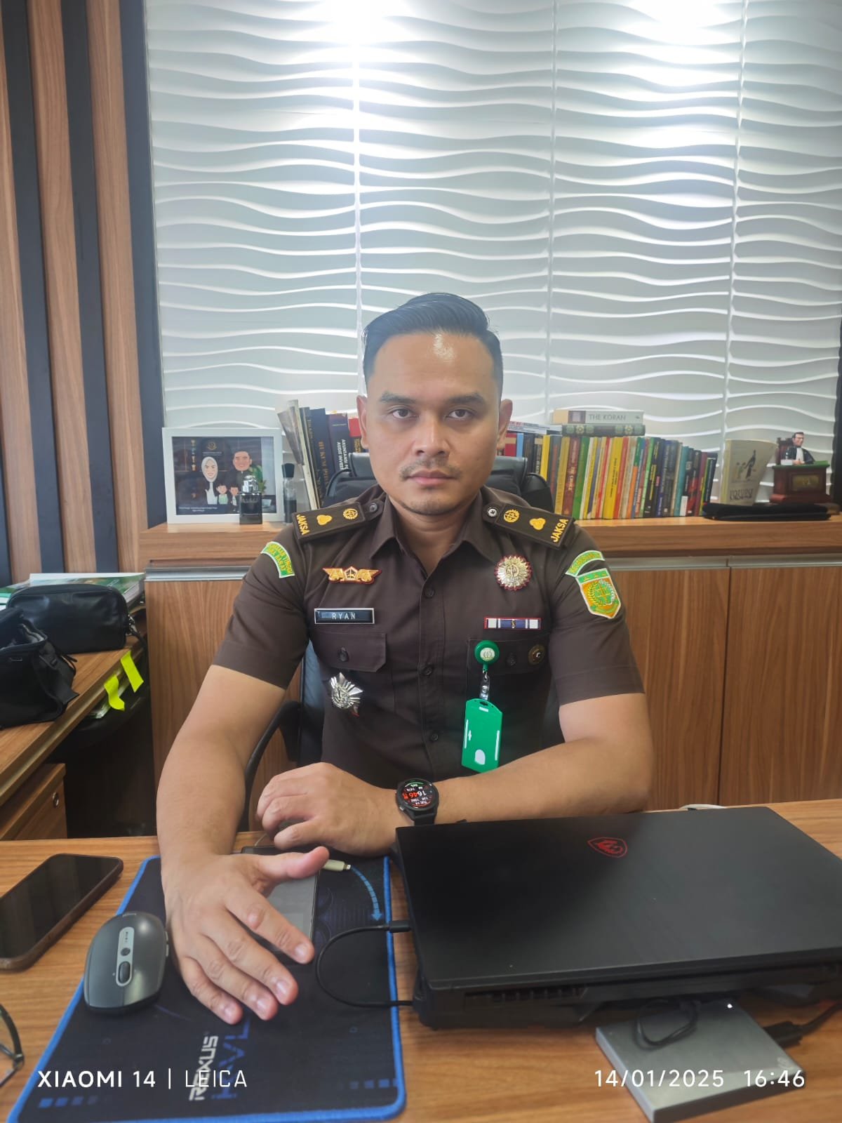 Foto : Kepala Seksi Intelijen Kejari Kota Bekasi, Ryan Anugrah, S.H