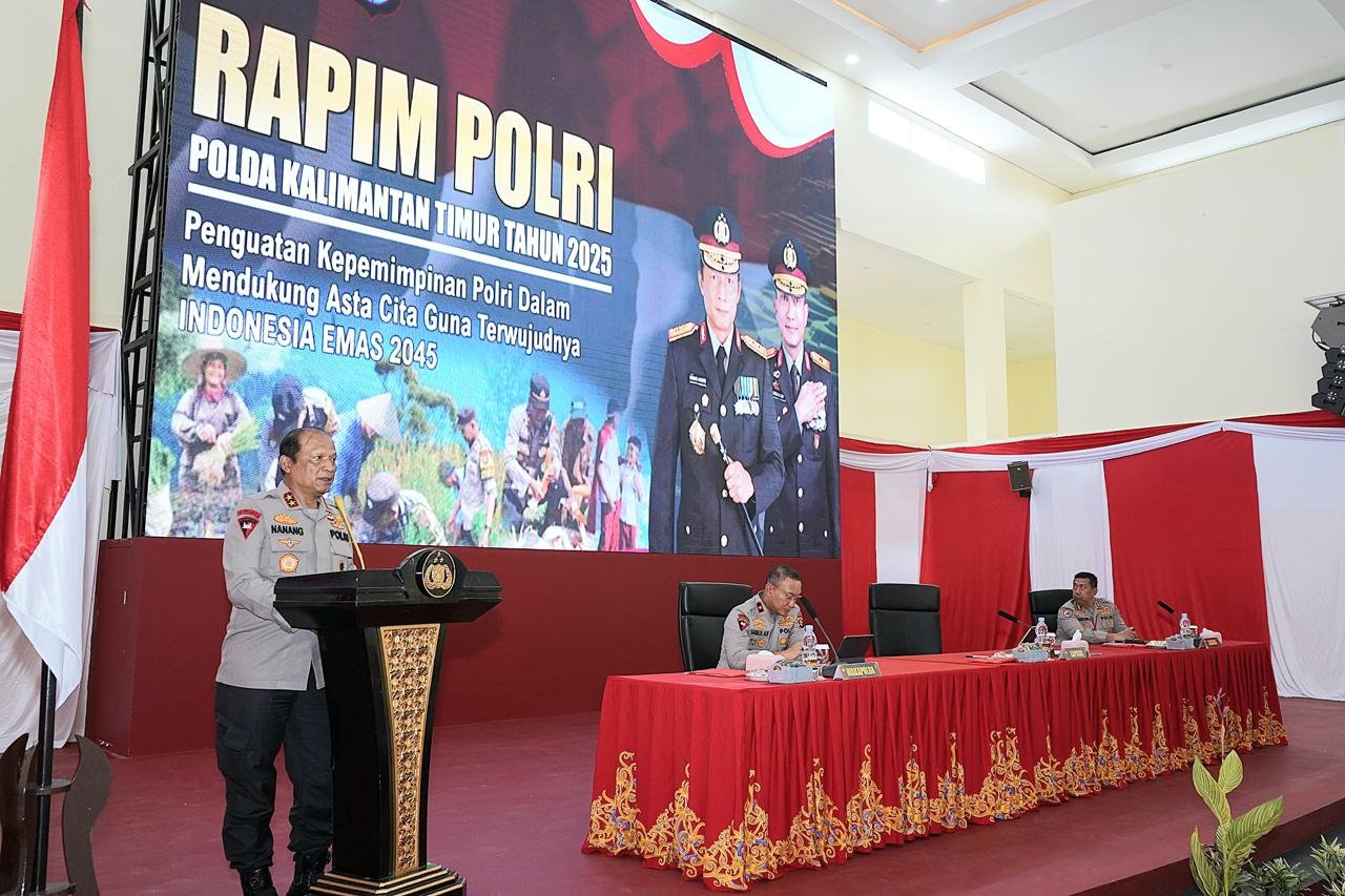 Kapolda Kaltim Irjen. Pol. Drs. Nanang Avianto, saat memberikan sambutan