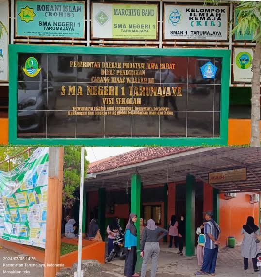 Surat keterangan atau situasi penolakan wartawan saat peliputan Hardiknas di SMA Negeri 01 Tarumajaya