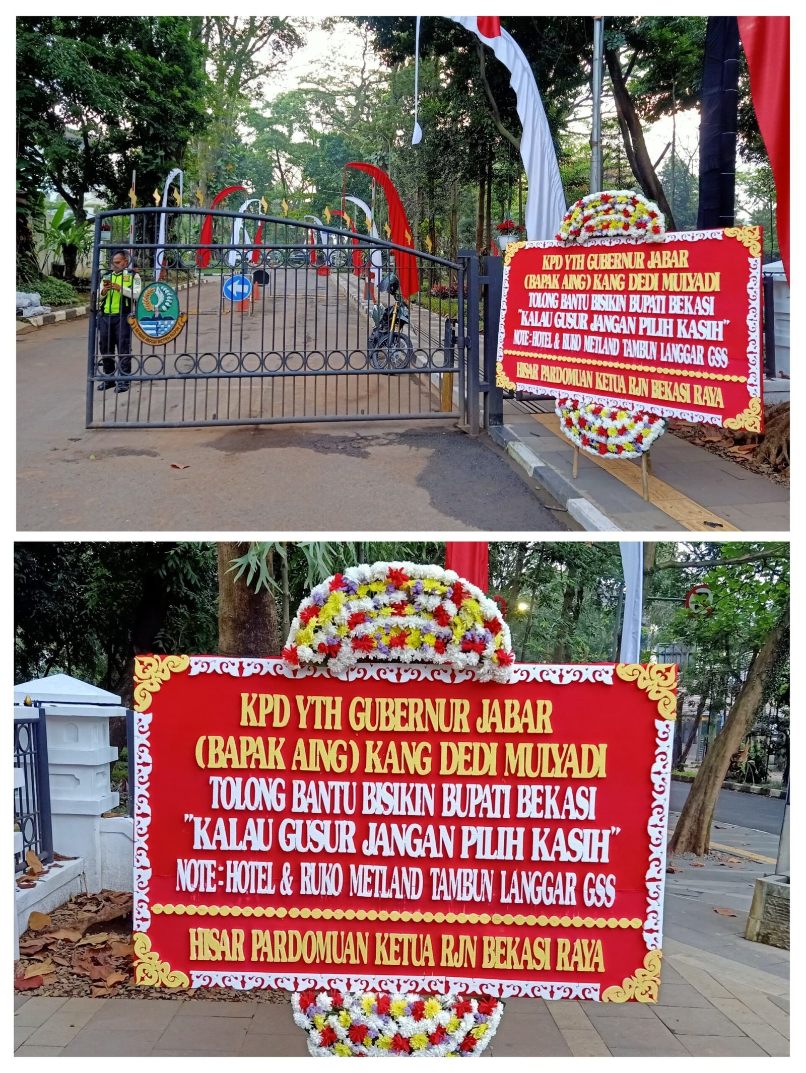 Aksi RJN Bekasi Raya mendesak penindakan tegas dugaan pelanggaran GSS Hotel dan Ruko Metland Tambun